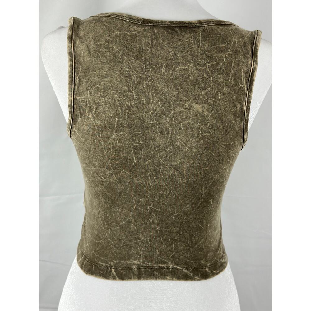Zenana Washed Square Neck Cropped Tank Top – Size M – NWT Fall, BTS Layering - Picture 3 of 8